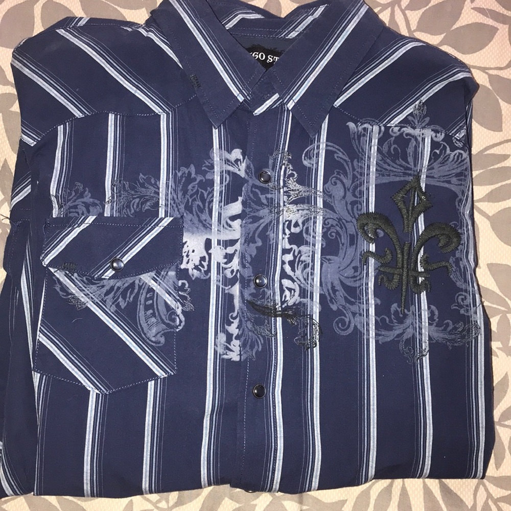 Indigo Star, long sleeve shirt